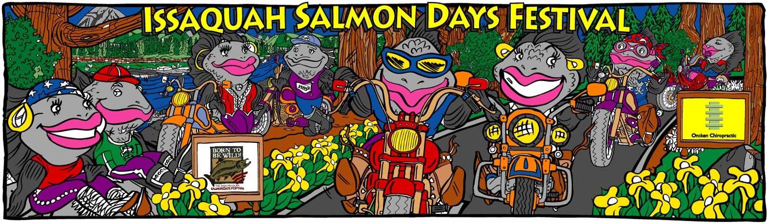 Harleys w/Salmon - 1137